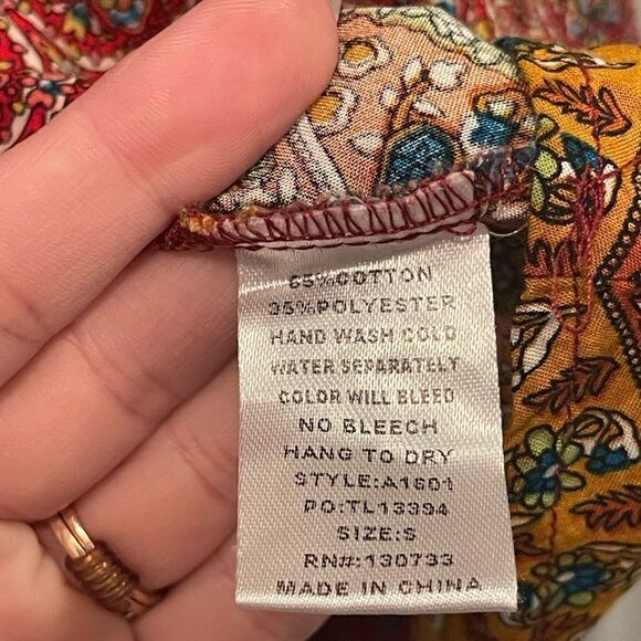 Umgee Maroon pattern dress size Small - Picture 5 of 7